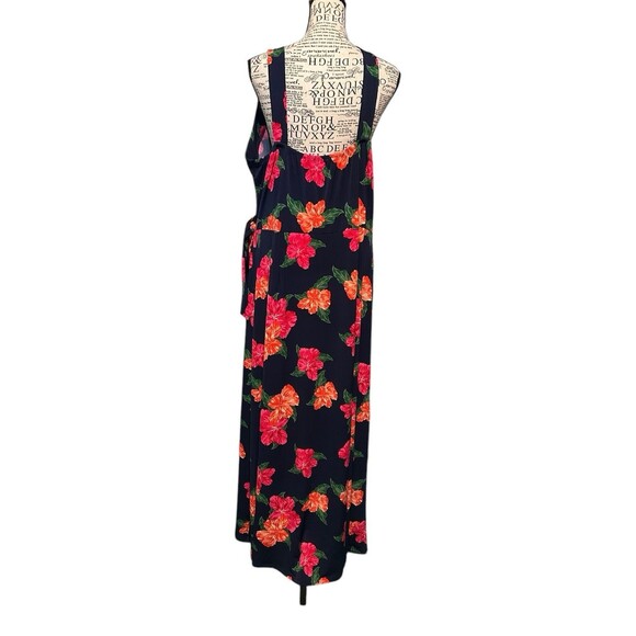 Market Spruce Faux Wrap Maxi Dress Size 1X Multi-Color Floral Vacation Beachy - Picture 5 of 10